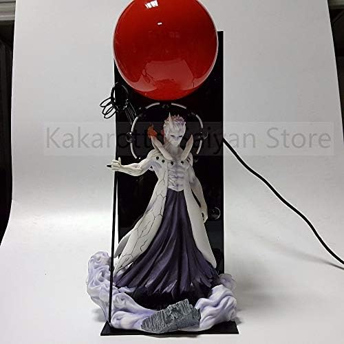 Obito Rikudousennin Sharingan Naruto Action Figures Uchiha PVC Model Toy Naruto Shippuden Movie Anime Figure Obito Led Light (Red)