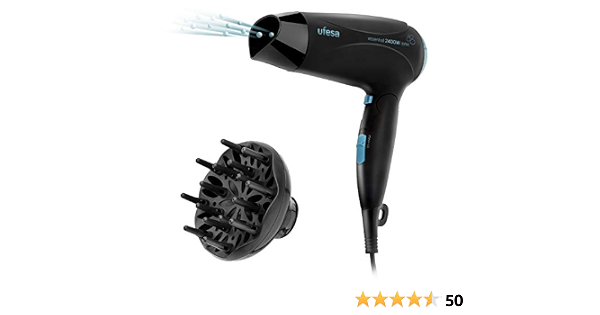 Ufesa SC8310 – Secador de Pelo Plegable, 2400W, Difusor y Concentrador,  Generador de Iones : Amazon.es: Belleza