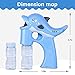 Lovelion Dolphin Bubble Gun Bubble Blower with LED Flashing Lights and Music, Dolphin Bubble Toy for 1 2 3 4 5 Year Old Girl and Boy