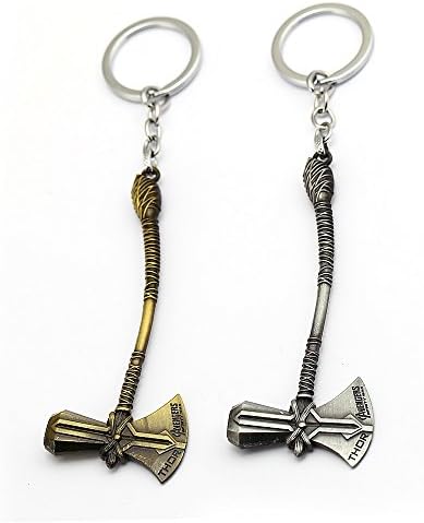 Thor Axe hammer Key Chain llaveros Infinity War Thor Stormbreaker bronze silver Keychain for men souvenir