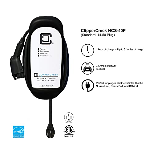 ClipperCreek 32 Amps, Level 2, 240 Volts, HCS40P EV Charger NEMA 1450