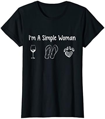 Womens Funny Women Shirt I Like Wine Flip-Fops And Dogs