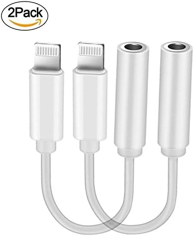 Lightning to 3.5mm Audio Adapter, Not Compatible with IOS10.3/10.3.1 System, Seotic Lightning Adapter, Lightning to 3.5mm Female Headphone Jack Adapter Cable Converter for iphone 7 / 7 plus (White)