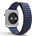 MoKo Apple Watch Band, Premium Soft Leather Loop Band with Strong Adjustable Magnetic Closure for 42mm Apple Watch Models, Midnight BLUE (Not Fit 38mm Version 2015)
