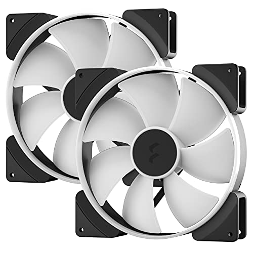 Fractal Design Prisma AL-18 FN1399 PC Case Fan, 7.1 inches (18 cm), ARGB Compatible, FD-FAN-PRI-AL18-PWM-2P