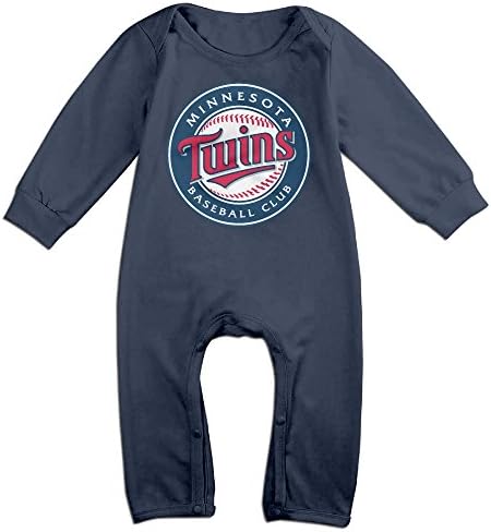 Dadada Newborn Minnesota Baseball Team Long Sleeve Jumpsuit Outfits 12 Months
