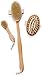 Dry Brushing Body Brush for Dry Skin Brushing & Exfoliating with 100% Natural Boar Bristles & Long Handle kit - Back Brush Scrubber, Bath & Shower Brush, Face Brush, Cellulite Massager Brush Gift Set