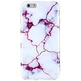 iPhone 6 Case, iPhone 6s Case,VIVIBIN Cute Purple White Marble for Women Girls Clear Bumper Best Protective Soft Silicone Rubber Matte TPU Cover Slim Fit Best Phone Case for iPhone 6/iPhone 6s
