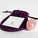 Polar Jade Rose Quartz Yoni Egg, Undrilled, Small Size, Pink Love Stone, for Women for Strengthening Pelvic Floor Muscles and for Countering Stress Adult Urinary Incontinence (Small (35x25mm))