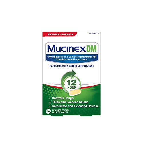Cough Suppressant and Expectorant, Mucinex DM Maximum Strength 12 Hour