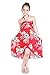 Girl Hawaiian Halter Dress in Hibiscus Red Size 6