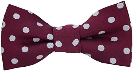 Heypet Colorful Polka Dots Bow Tie,adjustable Bowtie Fashion Accessories for Pet Dog Cat DLJ15 (Dark Red)