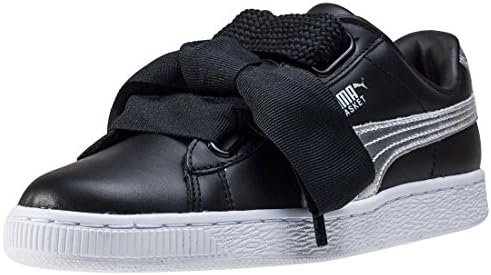 puma basket heart silver