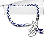 Dark Blue Ribbon Bracelet-Rope (Retail)