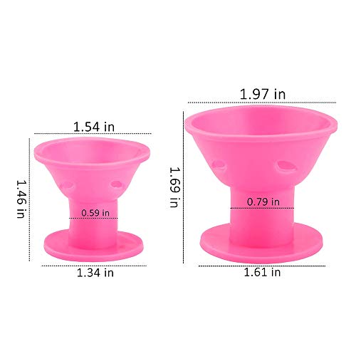 Magic Hair Curlers, Shellvcase 40 Pack Silicone Hair Curlers Rollers No Heat & Clips DIY Curling Styling Tools for Women Gift (20PCS Large & 20PCS Small/Pink)