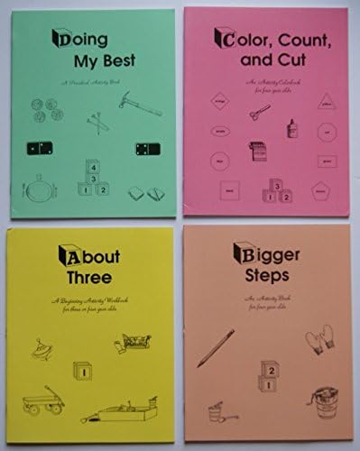 Rod and Staff Homeschool Preschool Activity Workbooks- Set of 4 (for 3 & 4 Year Old Children)