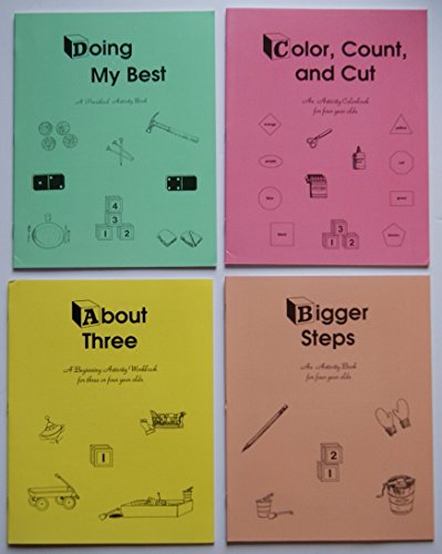 Rod and Staff Homeschool Preschool Activity Workbooks- Set of 4 (for 3 & 4 Year Old Children)
