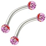 rook earring barbell curved tragus eyebrow rings 16g 3/8 2pcs cartilage earring small eyebrow h Piercing BECQ