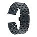 TRUMiRR 20mm Stainless Steel Watch Band Bracelet Strap with Quick Release Pins for Samsung Gear S2 Classic (SM-R7320,SM-R735), Moto 360 2 42mm Men, Pebble Time Round 20mm, Bradley Timepiece, Black
