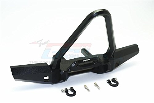 Traxxas TRX-4 Trail Defender Crawler Upgrade Parts Aluminum Front Bumper With D-Rings (Spiked Design) - 1 Set Black
