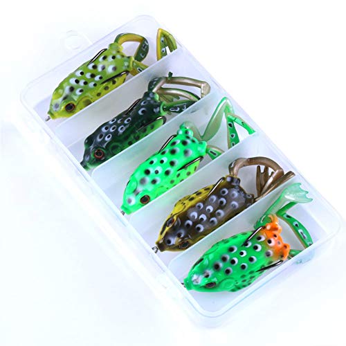 SXSHUN Angeln Köder Ray Frosch Lockt Kunstköder Gummiköder Topwater Ray Frosch Soft Tube Köder – Bild 6
