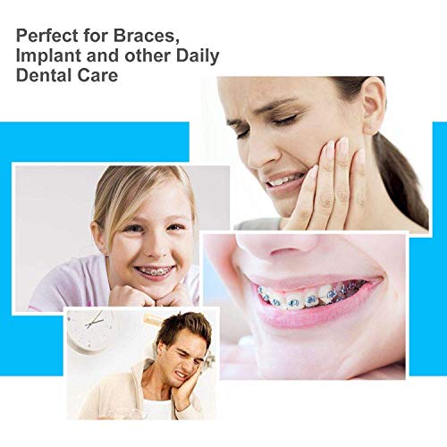 ACEVIVI Water flosser Oral Irrigator for Teeth with 4 Jet tips Cordless Rechargeable Portable Power Dental Flosser 180ml, Black