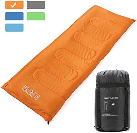 RUBEDER Sleeping Bag - Lightweight Portable, Waterproof, Comfort with Compression Sack - Great for 3 Season Traveling,Camping,Hiking Sleeping Bags