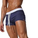 CAESER ARCHY Professional Men's Swimming Trunks Boxer Brief Swimsuit