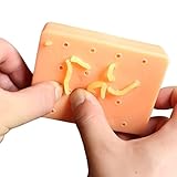 JUHANG Pimple Popping Plus Funny Squeeze Acne Toys - Peach Funny Toy Stop Picking Your Face Pimples, for Acne Simulated, Release Stress and Anxiety, Adults Kids Teens