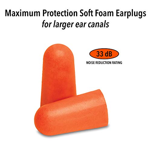 Mack’s Maximum Protection Soft Foam Earplugs 50 Pair, 33 dB Highest