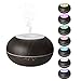 Aroma Diffuser,EIVOTOR Essential Oil Diffuser,300ml Wood Grain Aromatherapy Ultrasonic Cool Mist Humidifier with 4 Time Setting Modes, 7 Color Changing Lights Waterless Auto off Air Purifiers Black