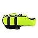 Petvins Dog Life Jacket Inflatable Pet Life Preserver Adjustable Air Sac Swiming Coat Safety Vest Fluorescent Green Small