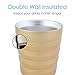 Classic Espresso Lungo Double Wall Stainless Steel Cup Set of 2, 8 Ounces Verre Collection (Gold)