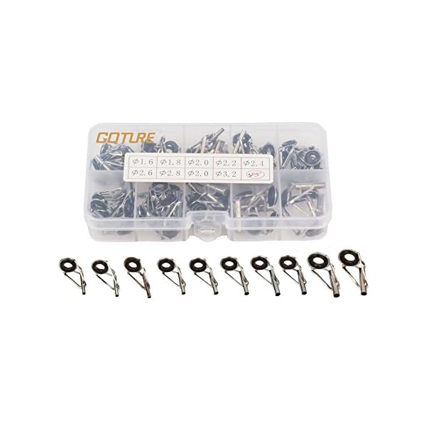 Goture-Saltwater-Fishing-Rod-Tip-Stainless-Steel-Guides-Rings-Repair-Kit-DIY-Variety-of-Sizes-Spinning-Pole-Accessories