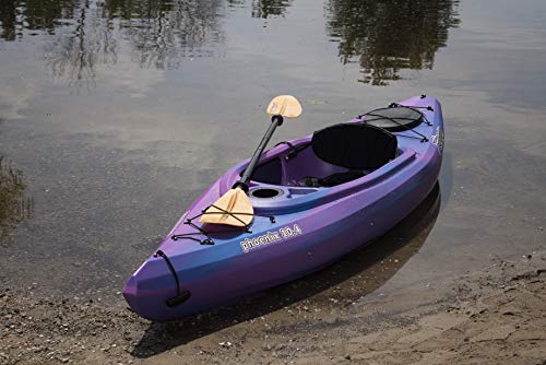 SUN Dolphin Phoenix 10.4 Fishing Holiday Vacation River Lake Sit-in Kayak, Paddle Included (Pink/Purple)