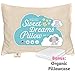 Toddler Pillow & Pillowcase Made in USA - Certified Organic Cotton - 13X18 Machine Washable-Soft and Safe-Toddlers, Kids, Infant - Perfect for Travel, Toddler Cot, Bed Set-Baby Pillows for Sleeping primary