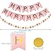 Birthday Decorations Birthday Party Supplies Happy Birthday Banner Pink and Gold Happy Birthday Decor for Women Girls