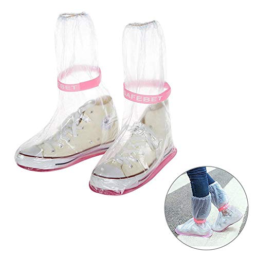 FOONEE Waterproof Rain Boot Shoe Cover Overshoes, Reusable Snow Shoe Covers & Binding with High Tube Overshoes for Men/Women/Children