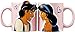 Disney Princess Jasmine & Aladdin Kiss Pair Mug Cups (Japan Import)