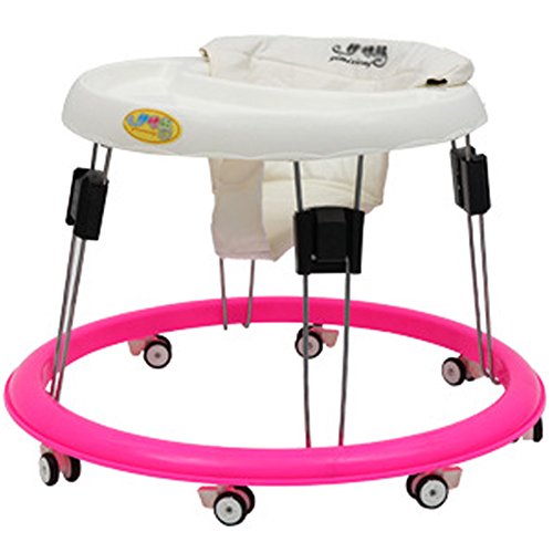 Creation Core Foldable Baby Toddlers Walker Infant portable Sit-to-Stand Adjustable Height walking chair With Wheels(Pink)