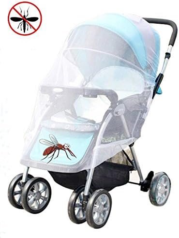 Baby Mosquito Net, Infant Safe Mesh Net, Youthful Full Cover Insect Net for Strollers/Carriers/Cradles, Anti Mosquito Bug, Elastic Edge, White