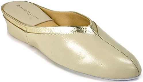 Jacques Levine #4640 Womens Wedge Slipper 9.5M,Bone