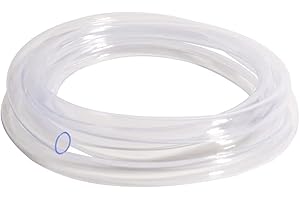 QuQuyi Industrial Grade Clear Vinyl Tubing - 3/4" ID X 1" OD PVC Tube Flex ible Plastic Pipe,3.28FT