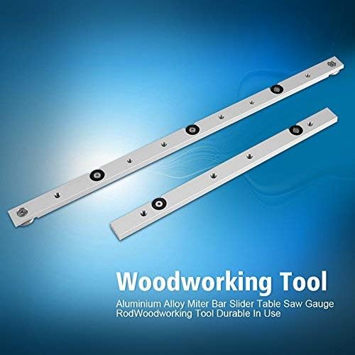 Zerodis Miter Bar Slider, Aluminium Alloy Table Saw Gauge Rod Woodworking Tool 11.81'', for Miter Sleds and More - Image 4