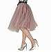 YSJERA Lady's Organza Princess Skirt Bowknot A Line Pleated Midi/Knee Length Tutu Party Skirts (M,Blush)