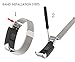 GELISHI for Garmin Vivosmart HR,Accessory Metal Case + Adjustable Watch Replacement Band Fit for Garmin Vivosmart HR Silver (No Tracker)