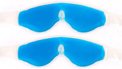 Relaxing Gel Cooling Eye Mask | Reusable Hot Cold Therapy Pack for Stress Relaxation Tired Eyes - Pack of 2
