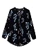 WLLW Women Casual See Through Floral Print Long Sleeve Chiffon Shirt Blouse Tops