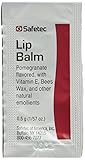 Safetec Lip Balm Pomegranate Flavored - 144 packets/box (0.5 gram each)