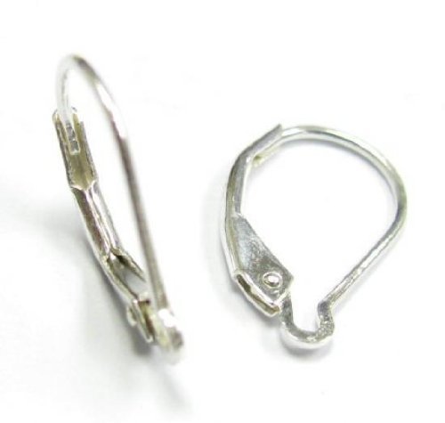 Dreambell 4 pcs .925 Sterling Silver Leverback Earwire Lever Back Ear Wire 15mm X 10mm/Findings/Bright